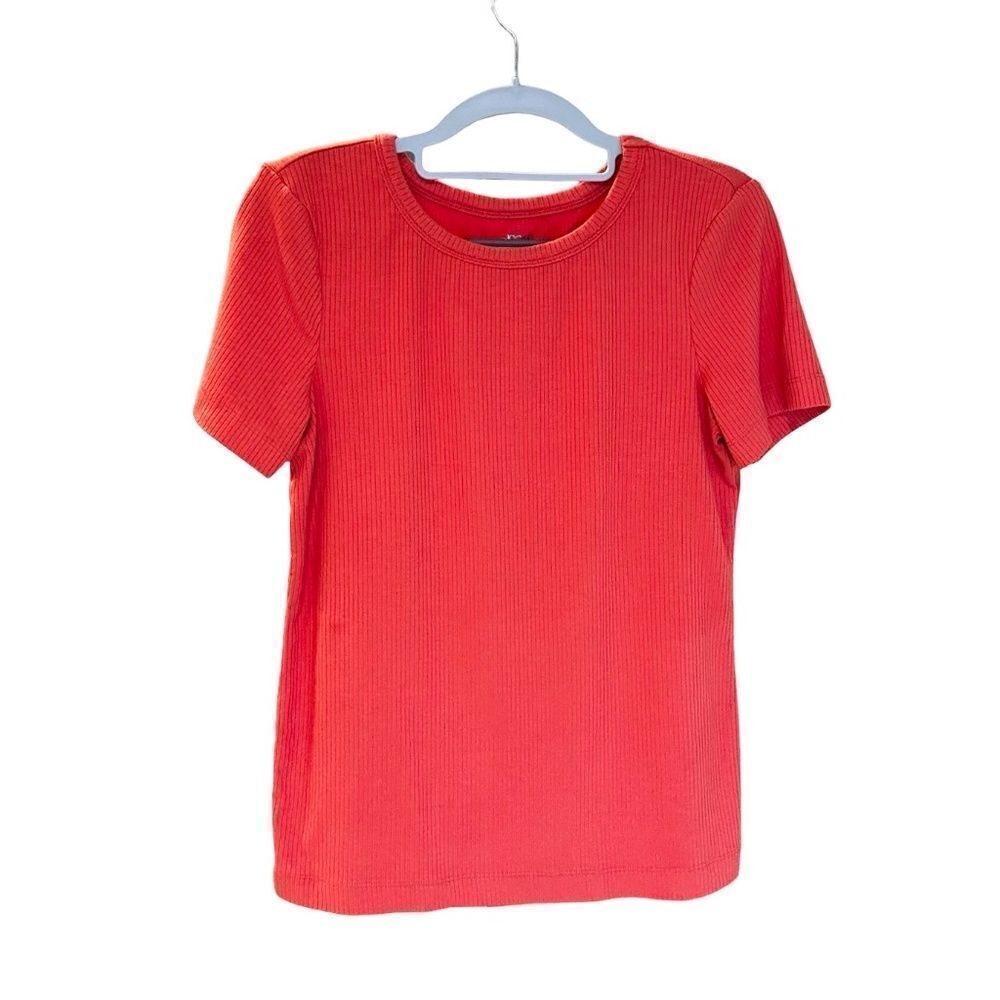 Jockey Women's Ribbed Short Sleeve Ribbed Tee / Sleep Shirt Coral Med